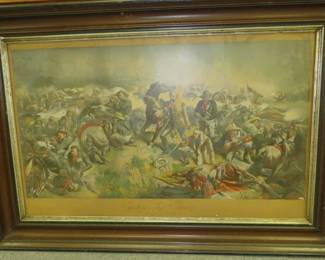 "Custers Last Rally" Lithograph by John Mulvany Pinx Chicago Litho & Eng. Co.