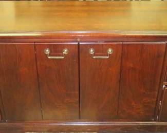 Heavy Solid Wood Mahogany Console File Cabinet by Kimball