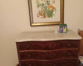 Marble top chest