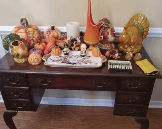 Wood desk, Holiday items, collectibles