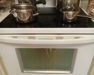 Stove, stainless pots