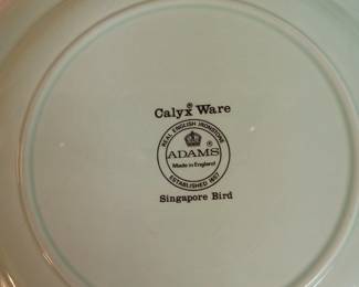 Calyx Ware Singapore Bird pattern