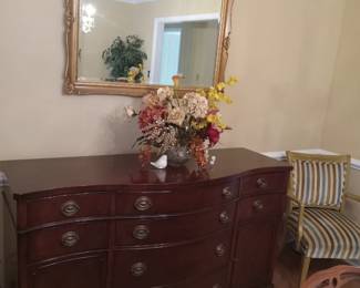 Matching wood sideboard