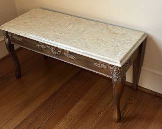 Faux marble top .....