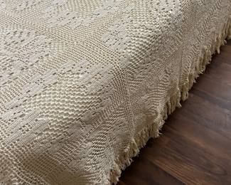 Antique Hand Crocheted Bedspread
