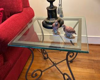 Modern Glass and Iron Side Table!