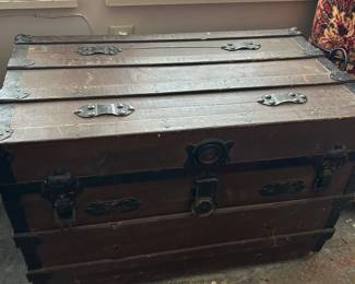 Antique Flat Top Trunk