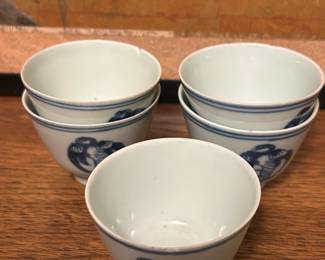 Blue and White Cups/Bowls