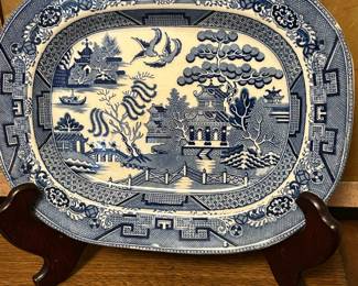 Antique Blue Willow Platter.....