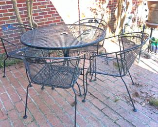 Wrought Iron Table and 4 Chairs