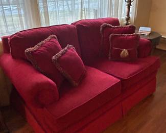 Great Red Pillows with Gold Trim!