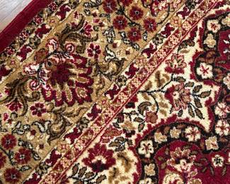 Large Red and Gold Machine Made Rug.....