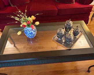 Iron and Glass Coffee Table