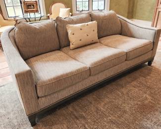 Beautiful Neutral Sofa with Nailhead Trim Details