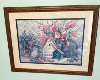 51 Barbara Mock Quaint Little Neighborhood Birdhouse Printmin