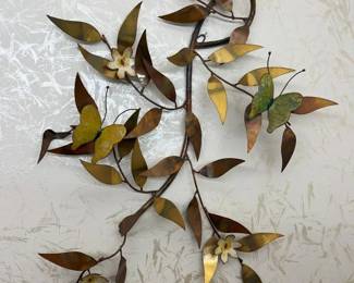 51 Frank Lee MCM Brutalist Copper Wall Flowers Sculpturemin