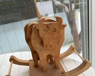 51 Primitive Folk Art Rocking Cowmin