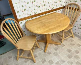 51 Ligo Oak Drop Leaf Dinette Setmin