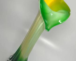 51 Vintage MCM Jack In The Pulpit Art Glass Vasemin