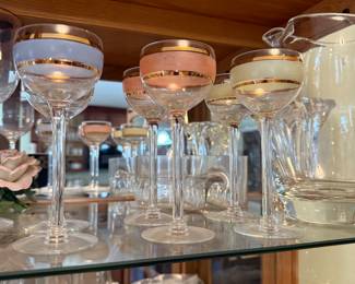 Vintage Banded Glasses