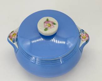 Lot - 13
Vintage Hall's Rose Parade Cadet Blue Drip Jar & Lid
