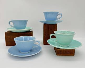 Lot - 3
Lu-Ray Pastels - Windsor Blue & Surf Green Tea Cups w/Saucers