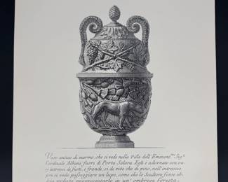 Lot - 25
Mid Century Piranesi Etching - Rudolf Lesch Fine Arts Print - Vase #2