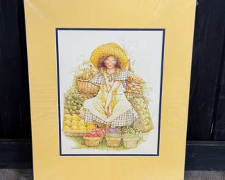 Lot - 43
Vintage Holly Hobbie Farm Stand Litho w/ Acid Free Mat Board