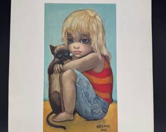 Lot - 49
Vintage Margaret Keane Little Ones Litho Art Print - Big Eyes - 1