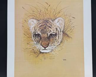 Lot - 22
1977 Kitschy Tiger Cub Litho Art Print - NOS