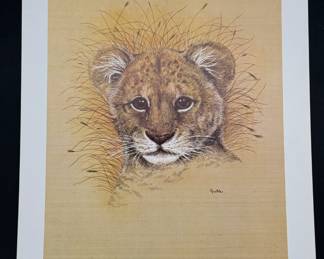 Lot - 20
1977 Kitschy Lion Cub Litho Art Prints - NOS