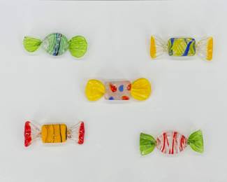 Lot - 30
(5) Vintage Murano Art Glass Sweets Hard Candies