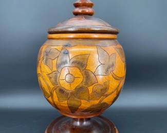 Lot - 95
Vintage Tall Carved Wood Agayú Lebrillo/Basin - Santeria