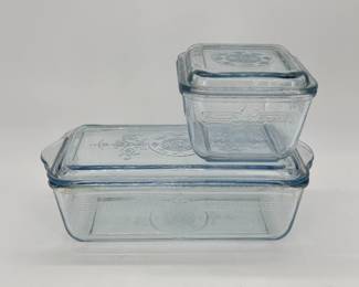 Lot - 36
Fire King Philbe Sapphire Blue Glass Refrigerator Dishes - Fridgies