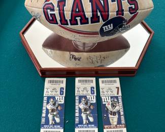 Signed NY Giants 2003 ball. Signatures are not authenticated