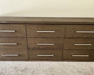 9 drawer dresser, 84" length, 20" depth, 29 1/2" wide