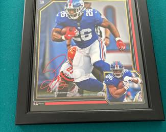 Saquon Barkley signed photo, facsimile signature