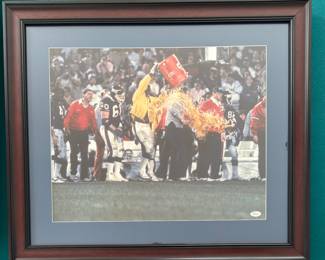 Signed print, first Gatorade plunge, JSA authenticated