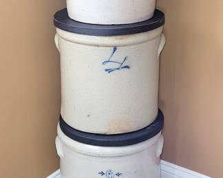 blue marked Crocks
