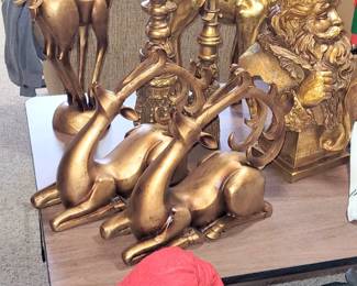 Christmas decorations w/ gold paint