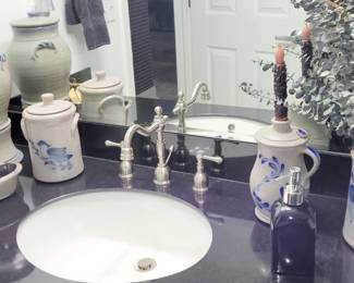 Rowe Historical pottery even at the bathroom sink