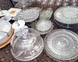 Kitchen glassware and serving pieces
