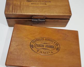 Wooden cigar boxes