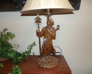 Revolutionary wood soldier matching lamps.