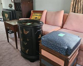 ottomans and victrola etc