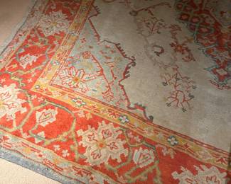 Antique oriental carpet for sale during in-person shopping Friday and Saturday.