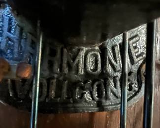 another view of the plaque inside the clock.