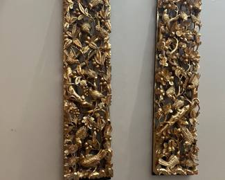 $1300 or best offer.  A pair of Chinese antique wood-carved panels.  Each is 6"w x 25.5"h x 2"d.  Dating back to the early 1900"s.  Owned by homeowners grandparents.