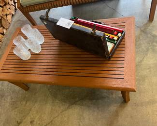 Smith Hawken teak coffee table
