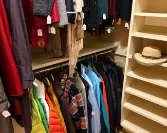 Men's and Women's clothing for sale.  Women's sizes petite to medium, men's size large